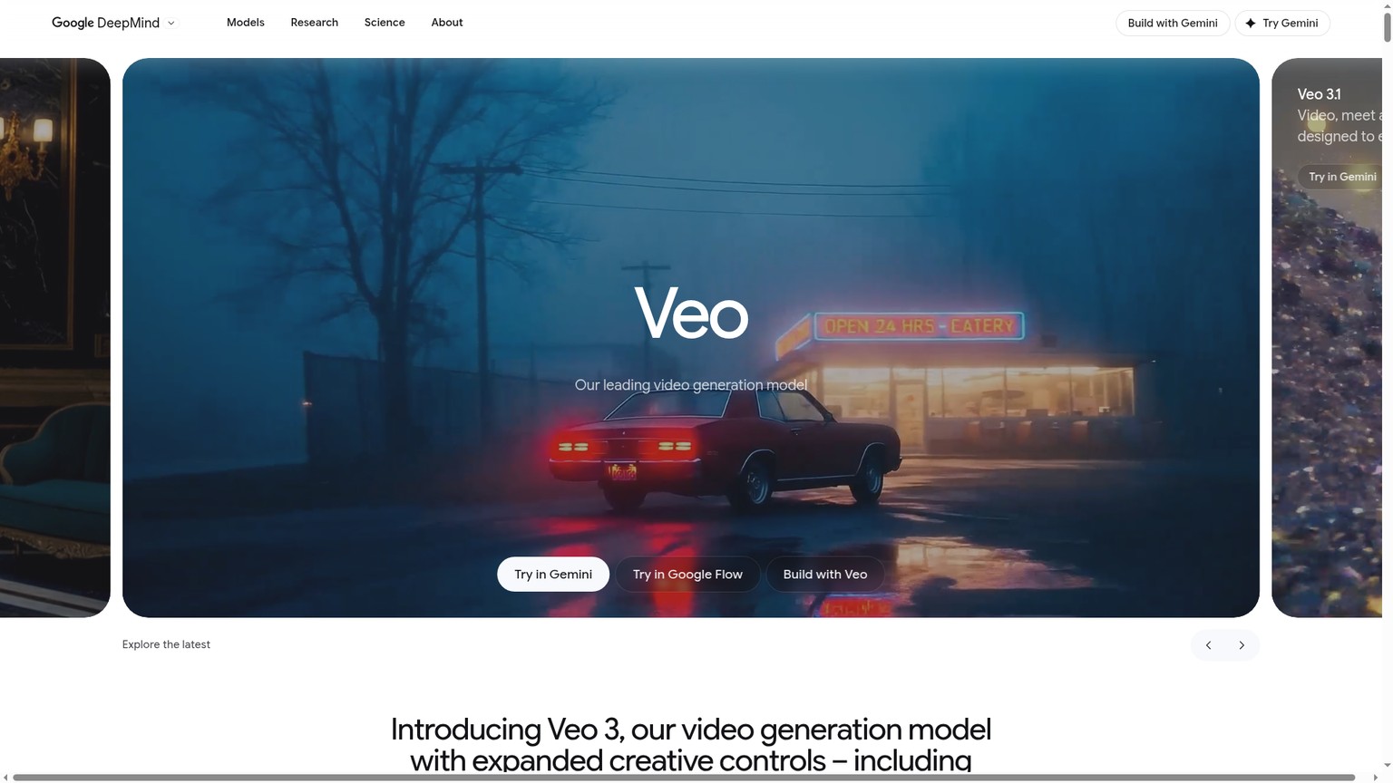 Google Veo screenshot