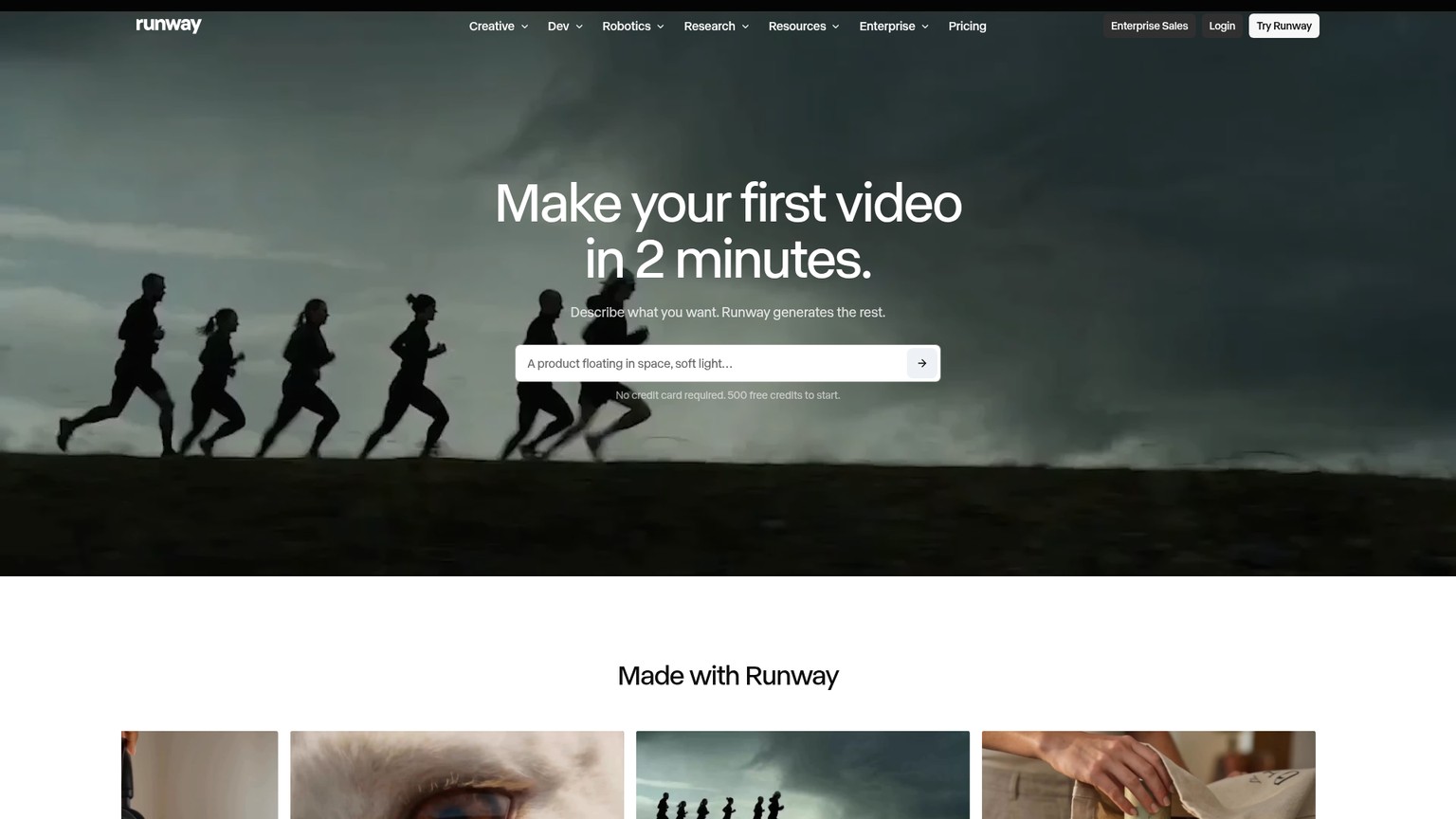 Plataforma de creación de video con IA y Edit Studio de Runway