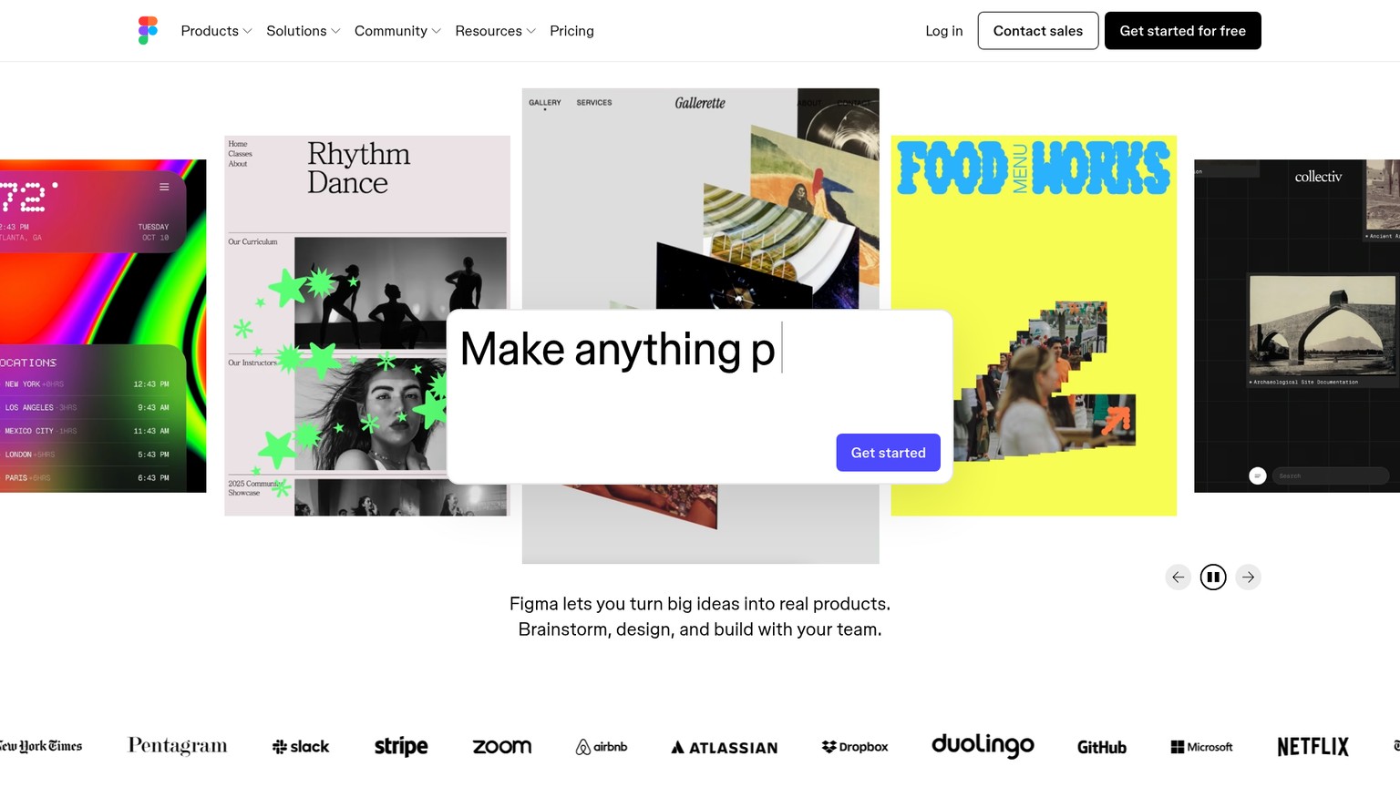 Figma homepage
