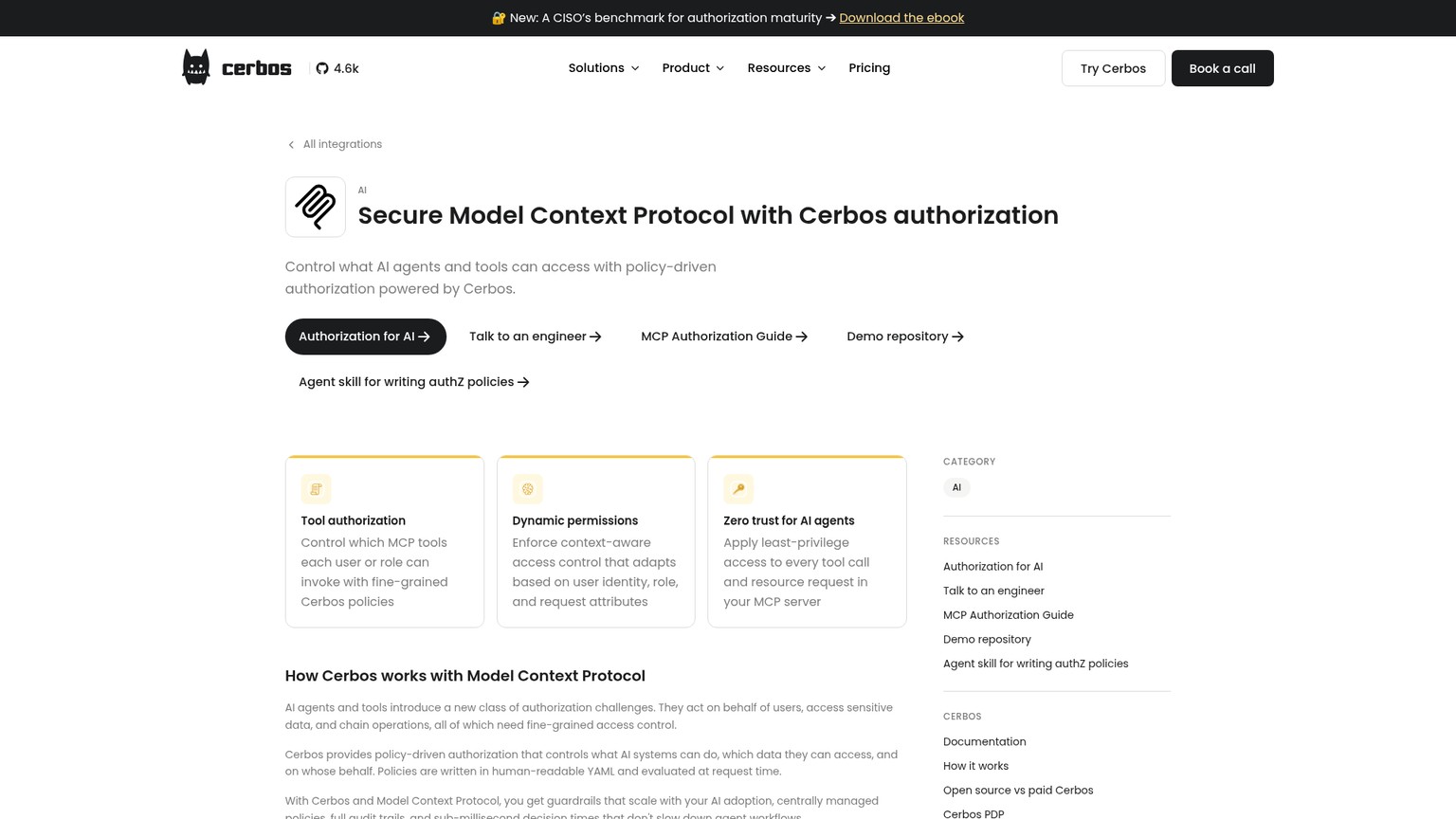 Integrazione policy as code di Cerbos per MCP