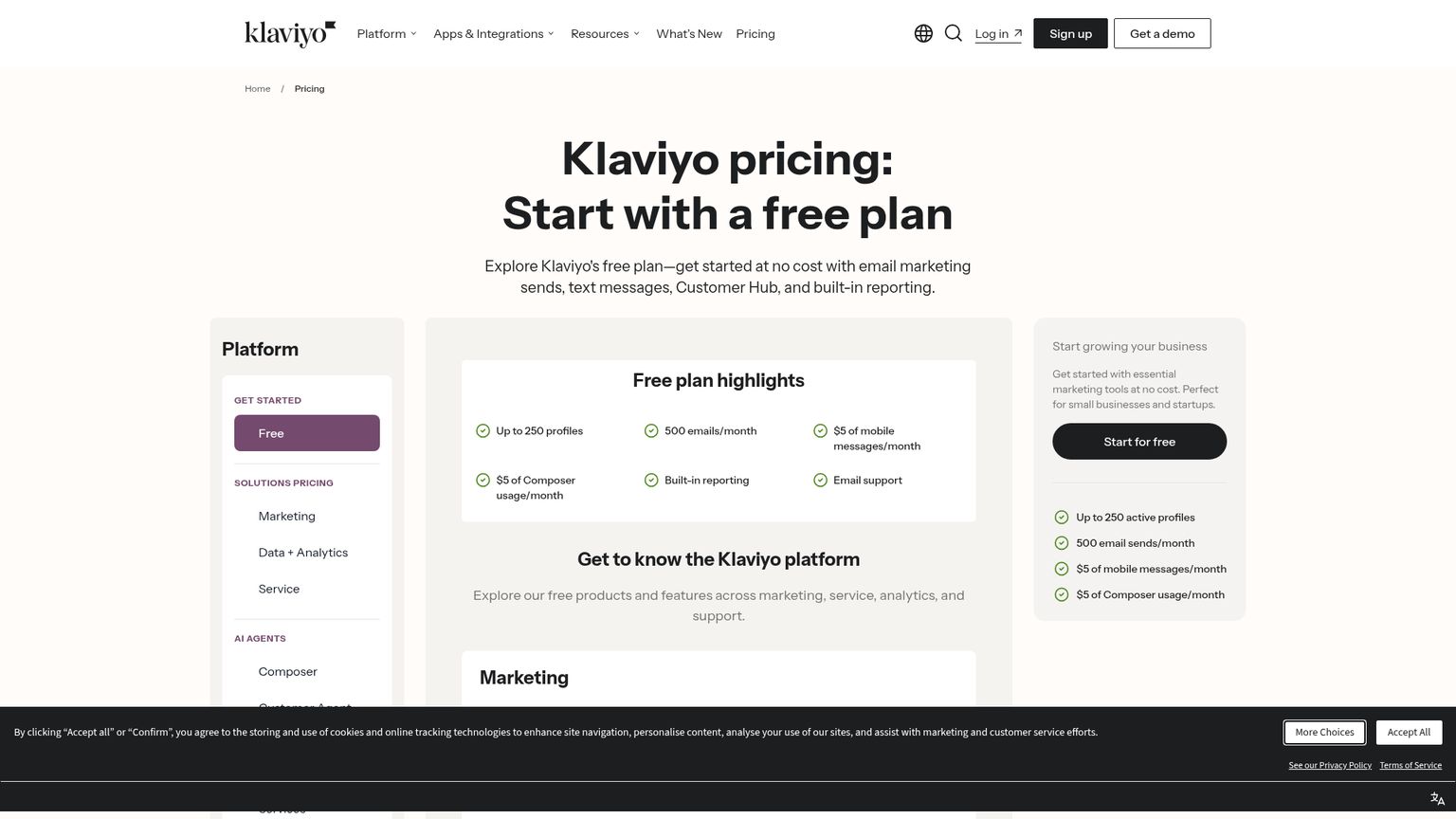 حاسبة أسعار Klaviyo للملفات النشطة ورسائل البريد الإلكتروني