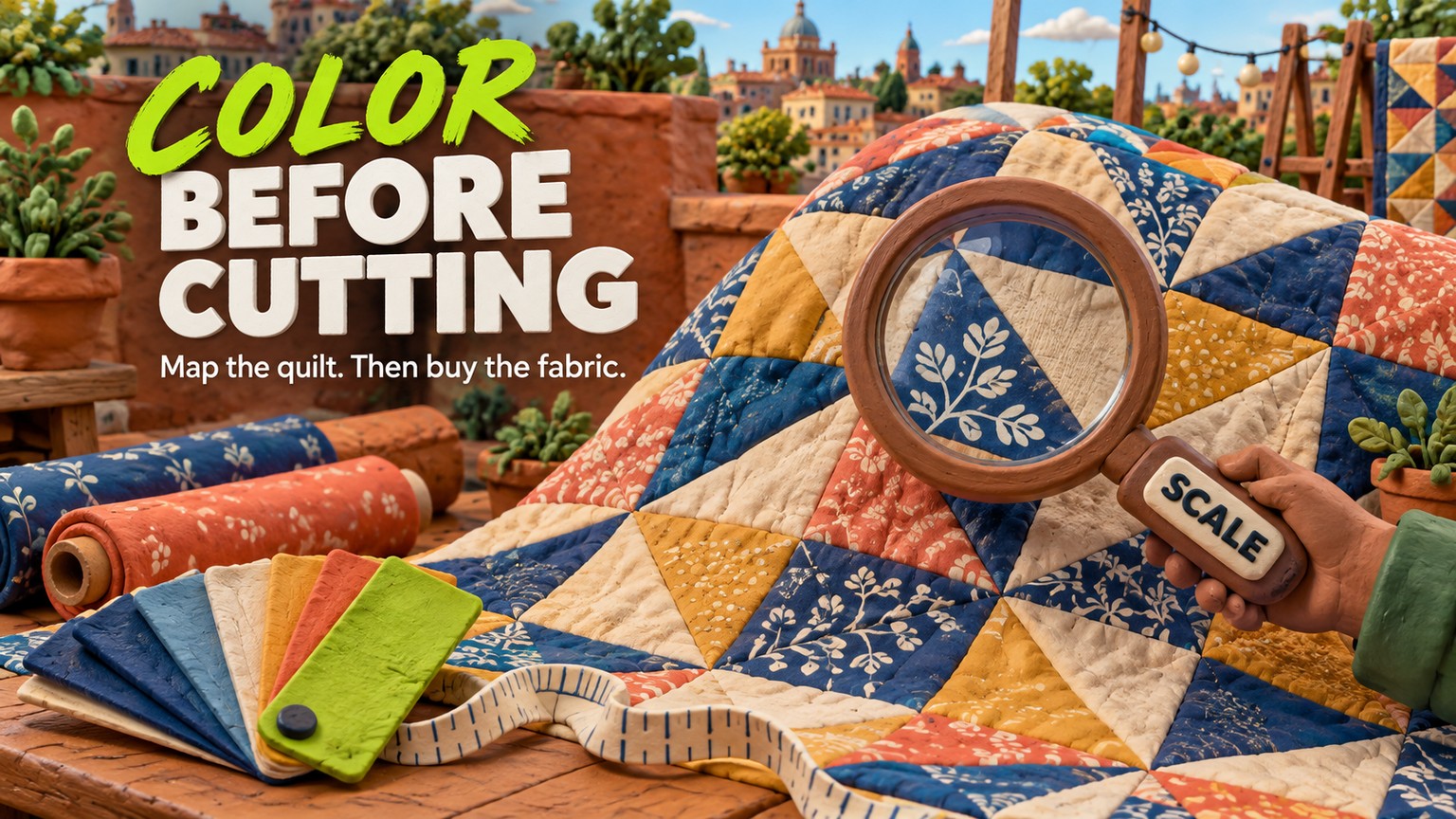 PreQuilt Review for Fabric Color Planning