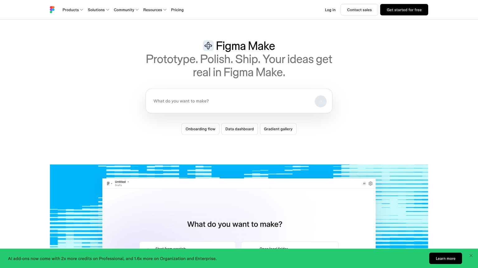 Figma Make code-backed design interface