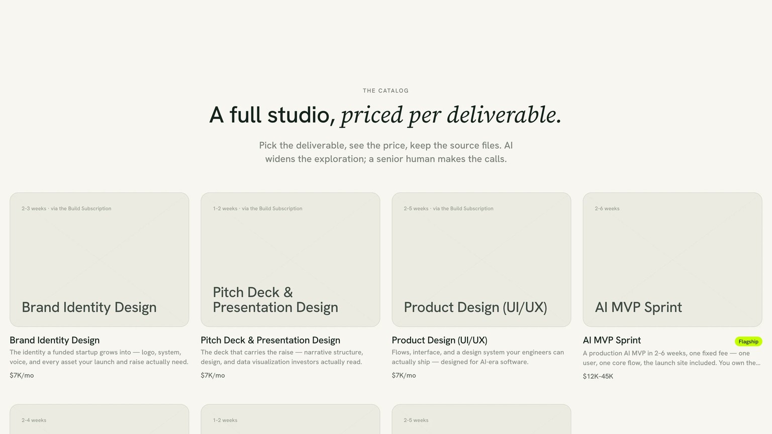 Das Studio-Angebot von dvnc.agency
