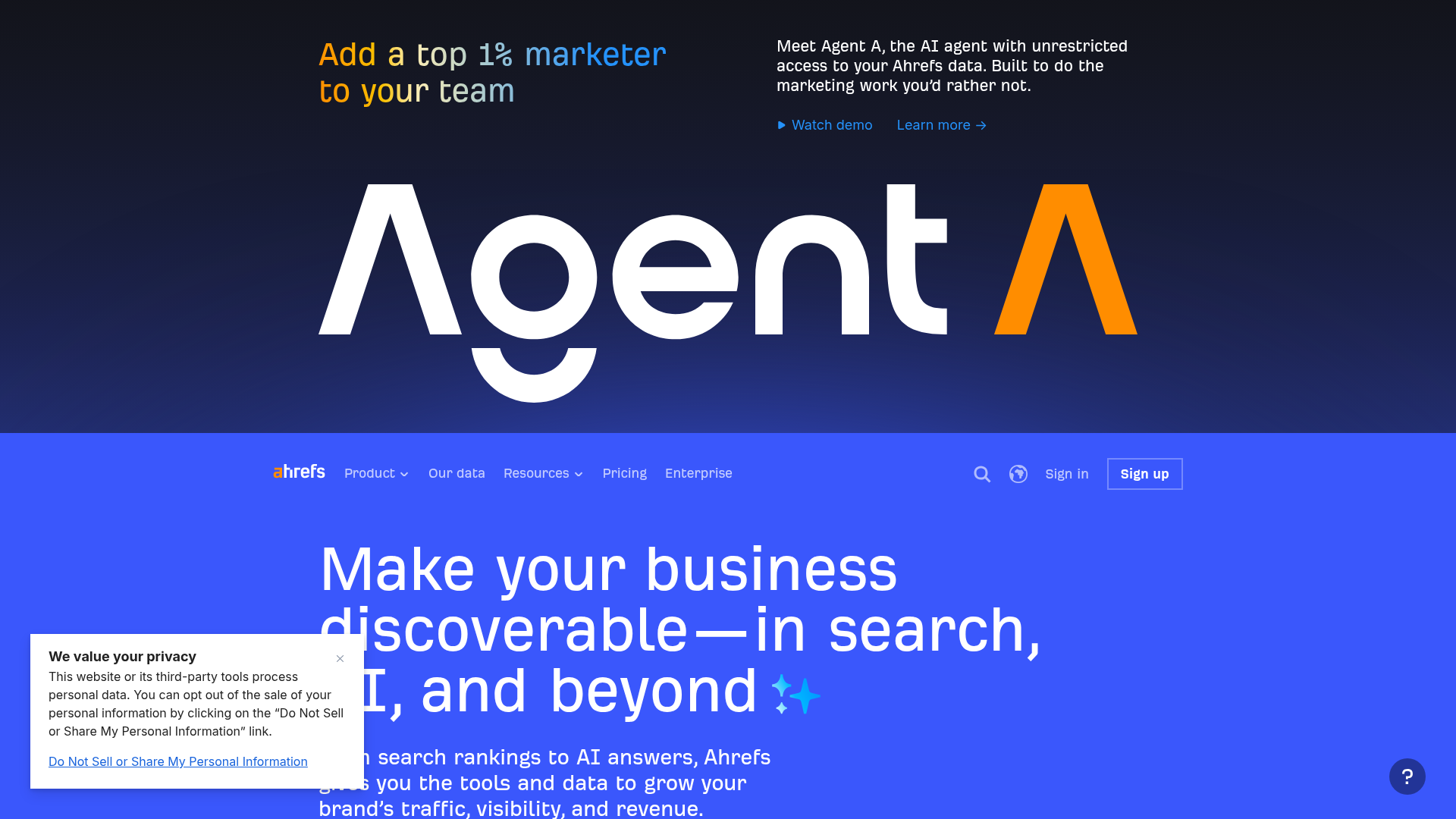 Ahrefs Site Explorer screenshot