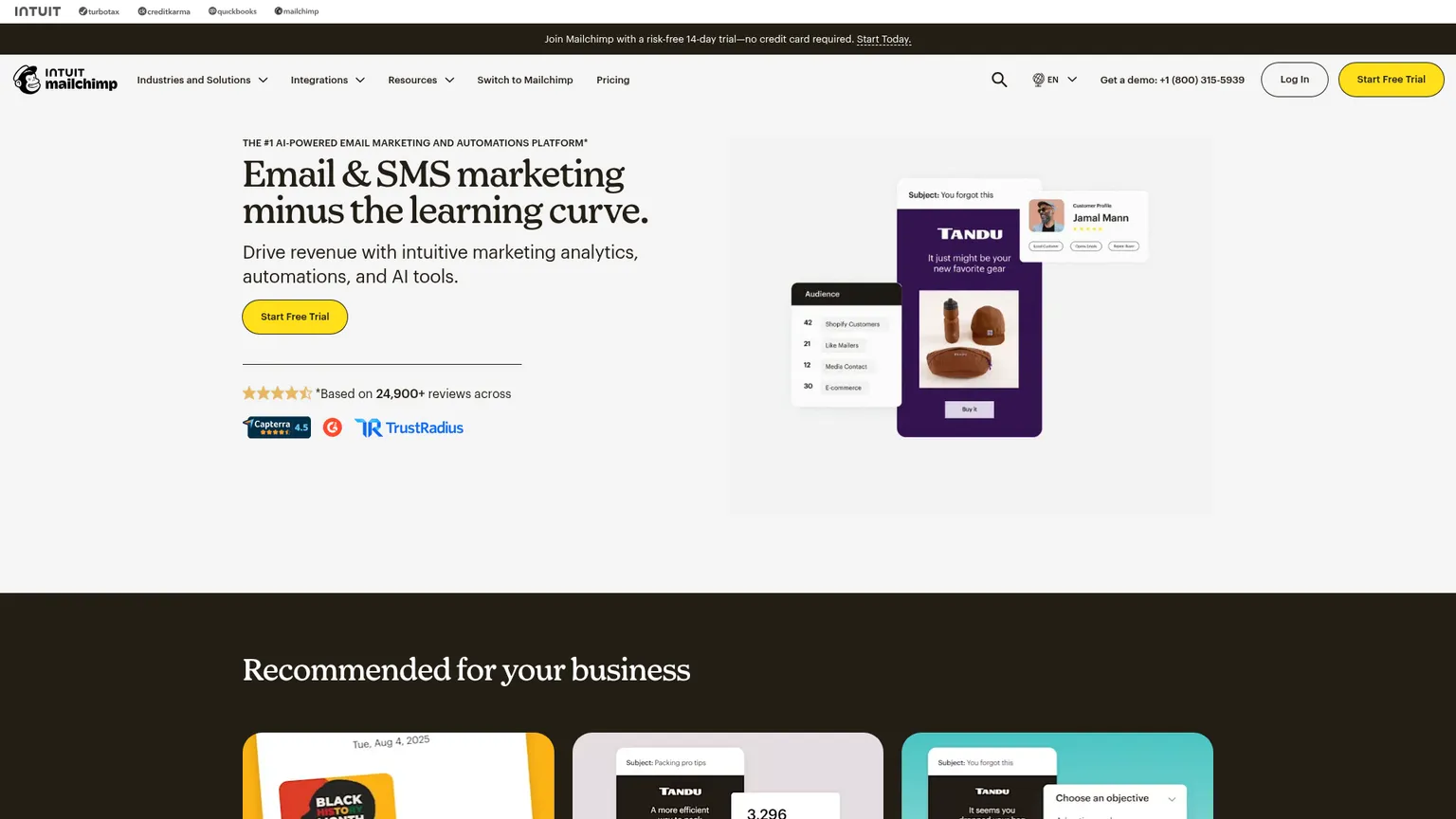 Mailchimp screenshot
