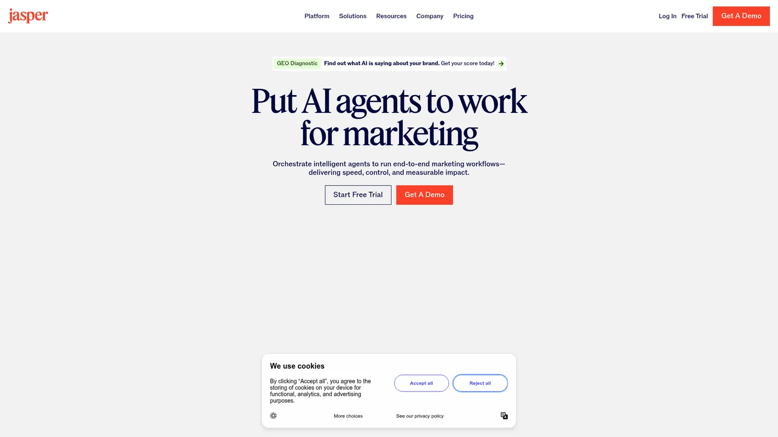 Jasper AI marketing platform