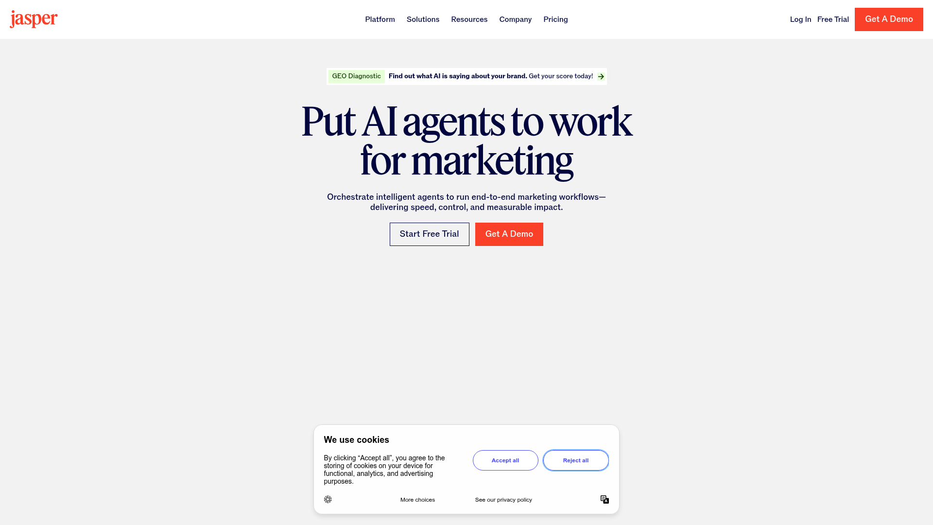 Jasper AI marketing platform