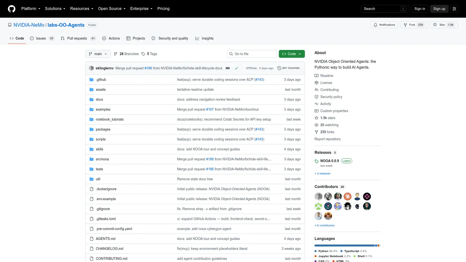 Repositorio oficial de código abierto de NVIDIA NOOA