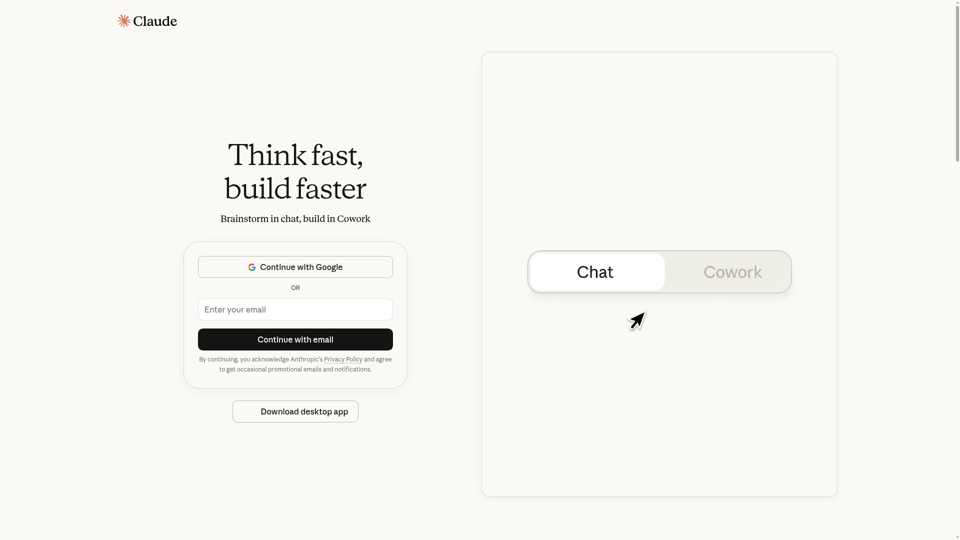Claude interface