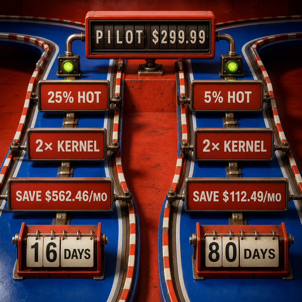 Payback comparison for a 299.99 dollar GPU optimization pilot when the hot kernel is 25 percent versus 5 percent of runtime