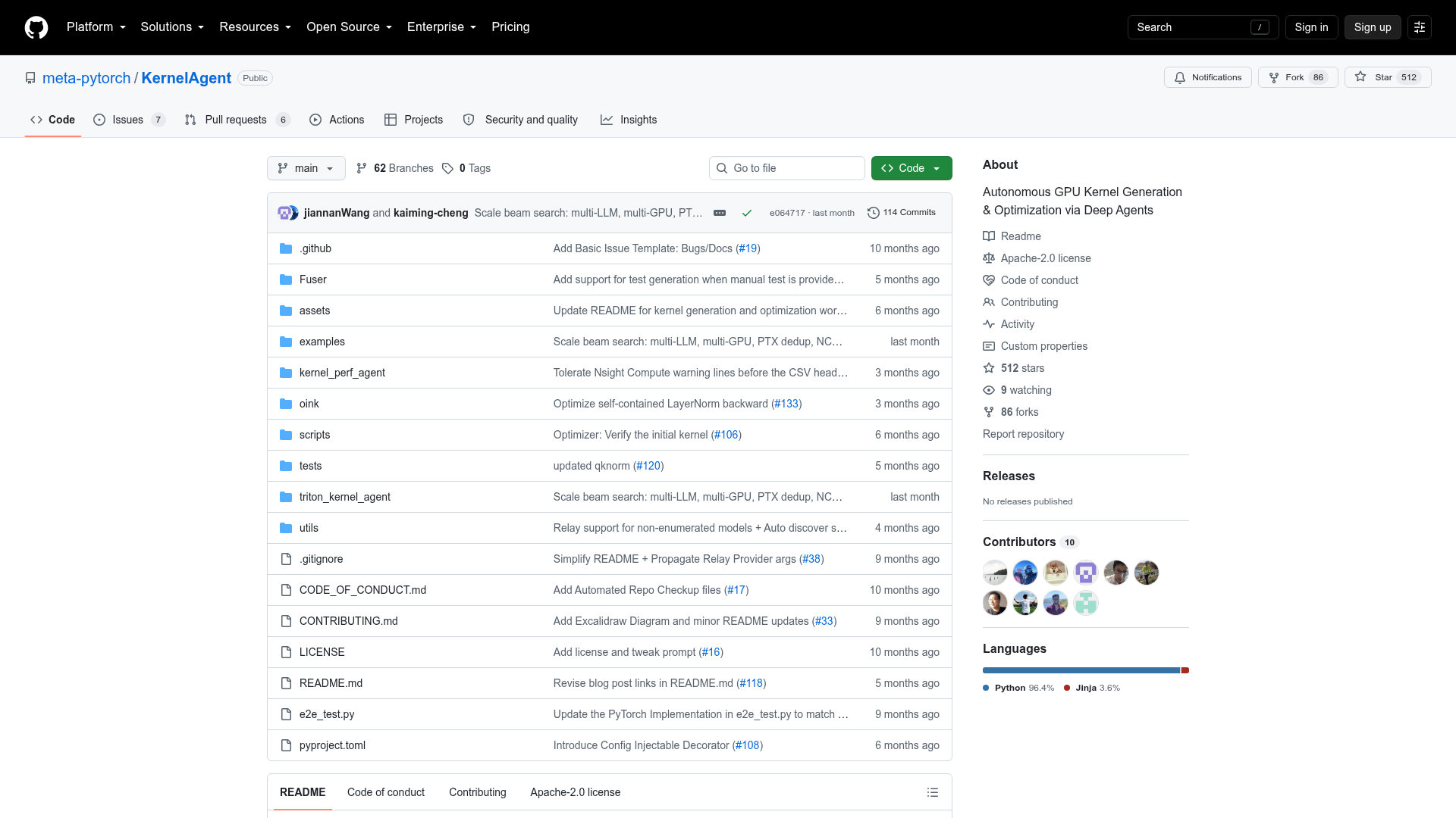 KernelAgent GitHub repository