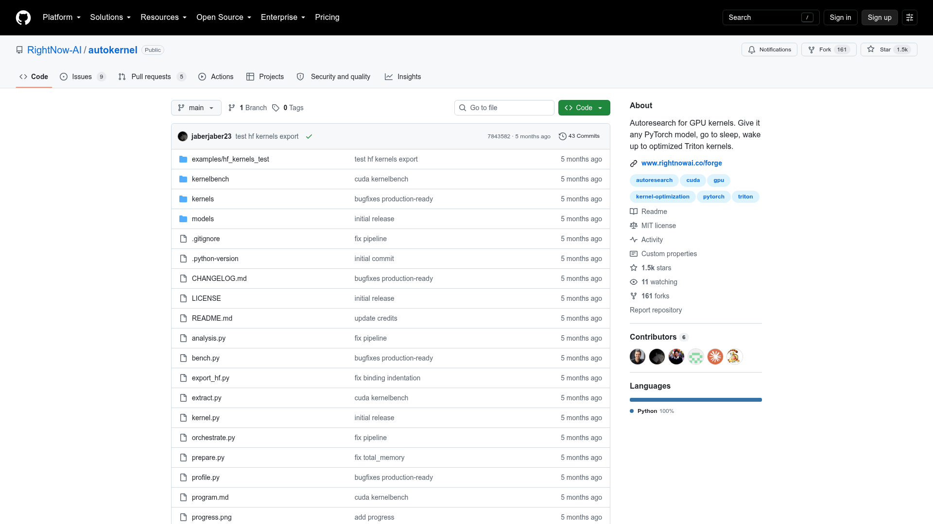 AutoKernel GitHub repository