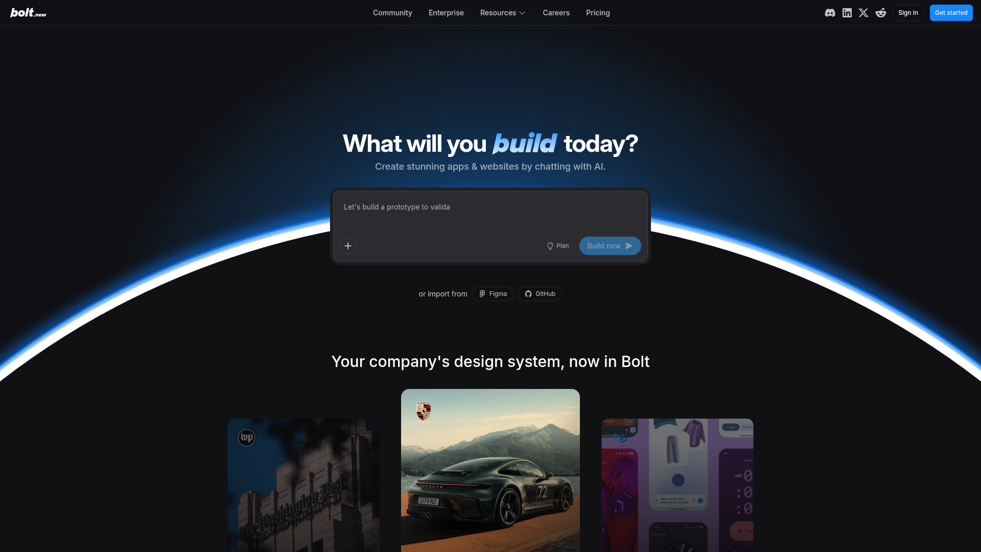Bolt.new screenshot