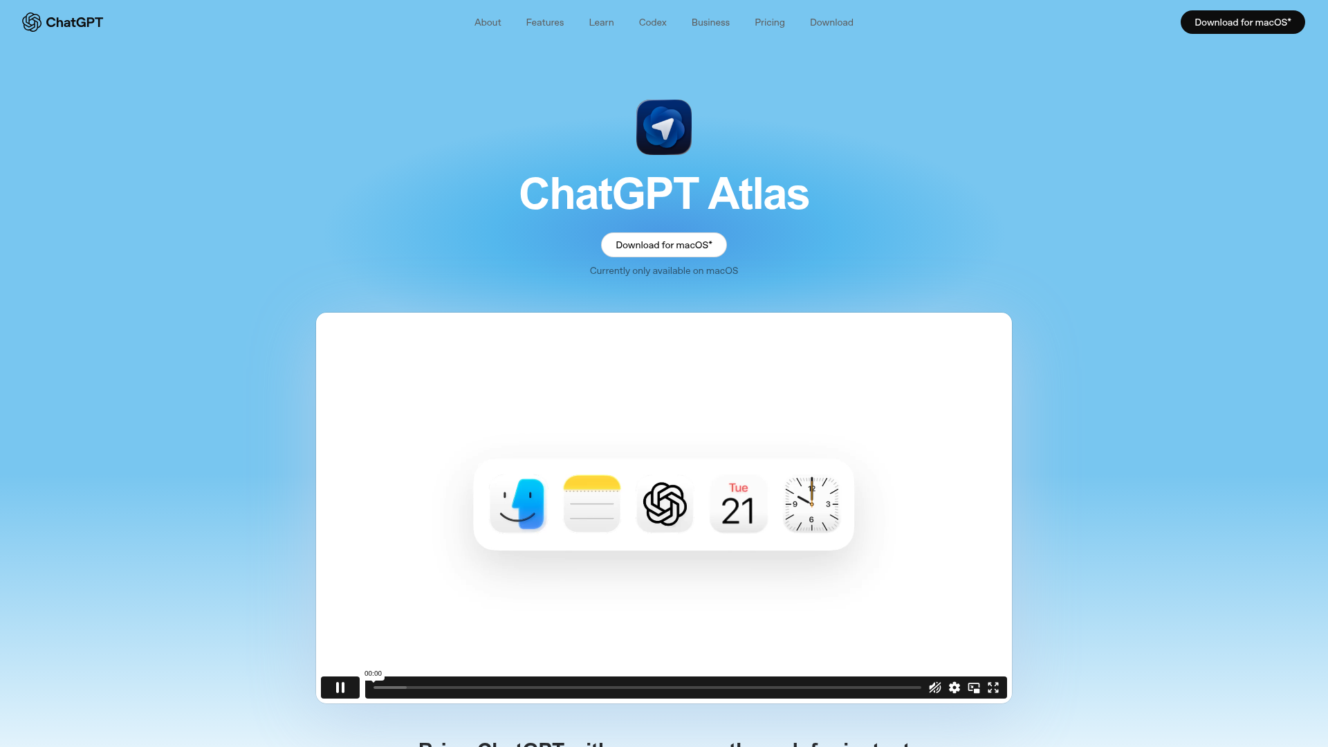 ChatGPT Atlas browser by OpenAI