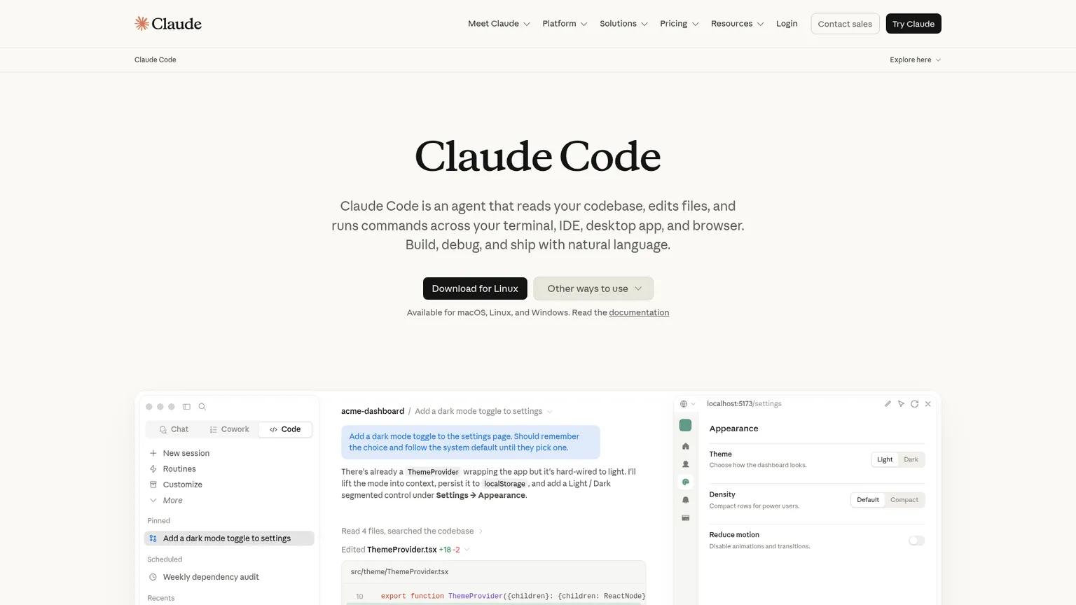 Capture d’écran de Claude Code