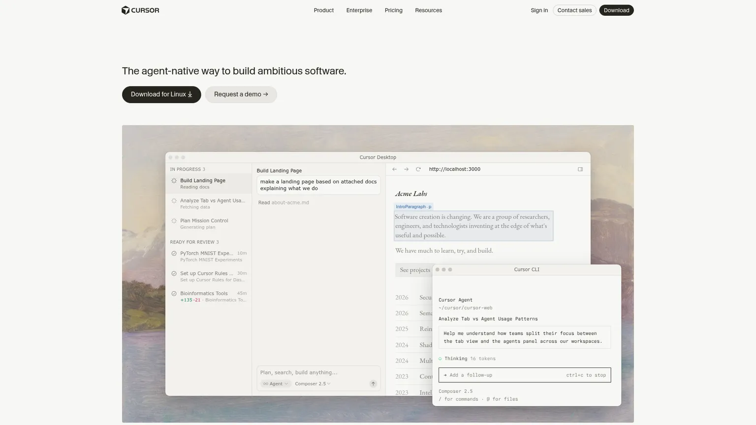 Cursor screenshot