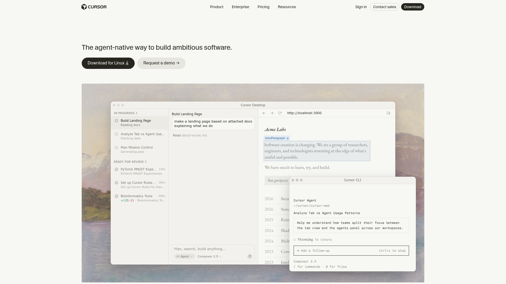 Cursor screenshot