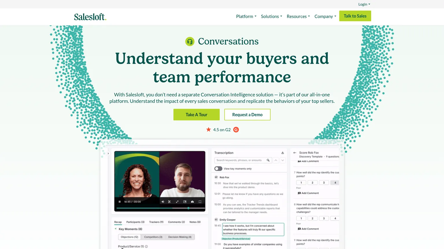 Salesloft Conversations screenshot
