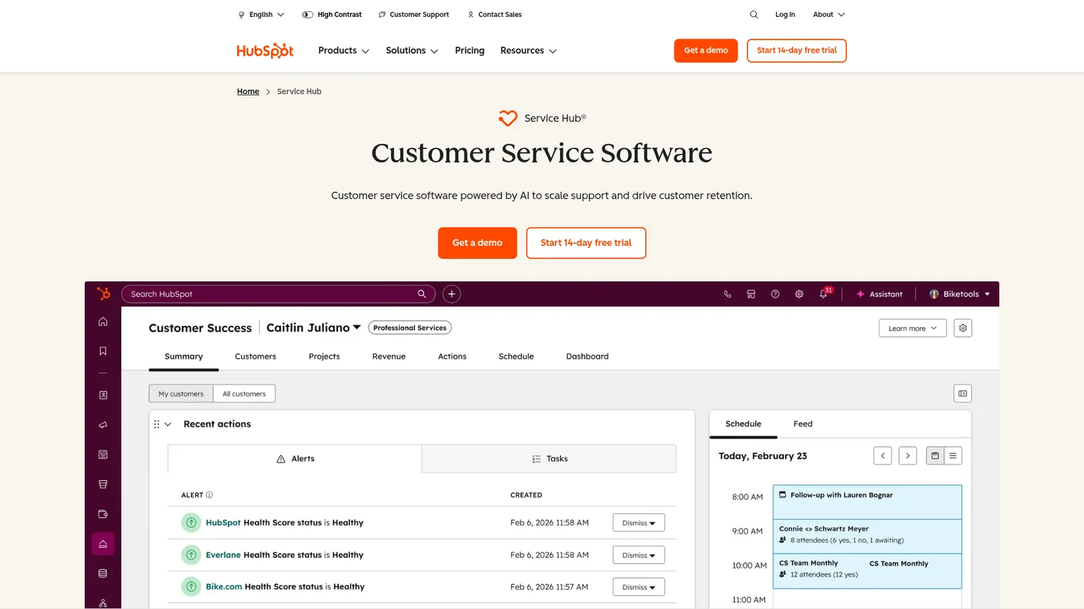HubSpot Breeze Customer Agent screenshot