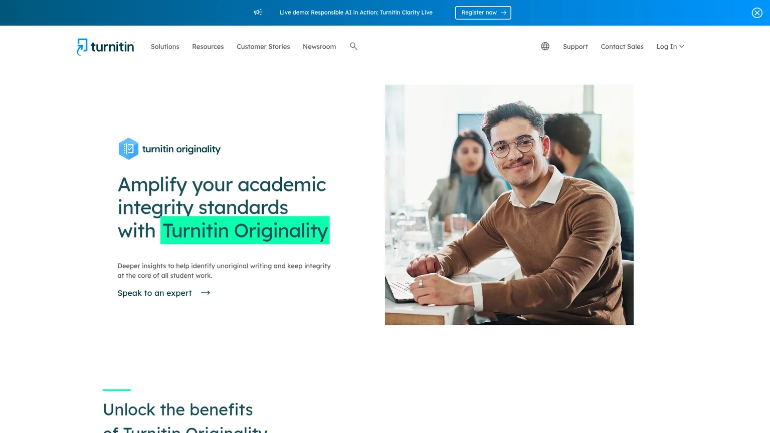 Интерфейс институционального продукта Turnitin Originality
