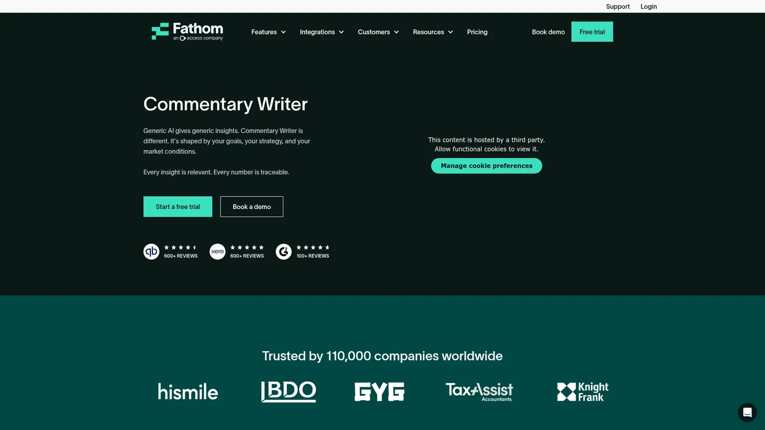 صفحة منتج Fathom Commentary Writer