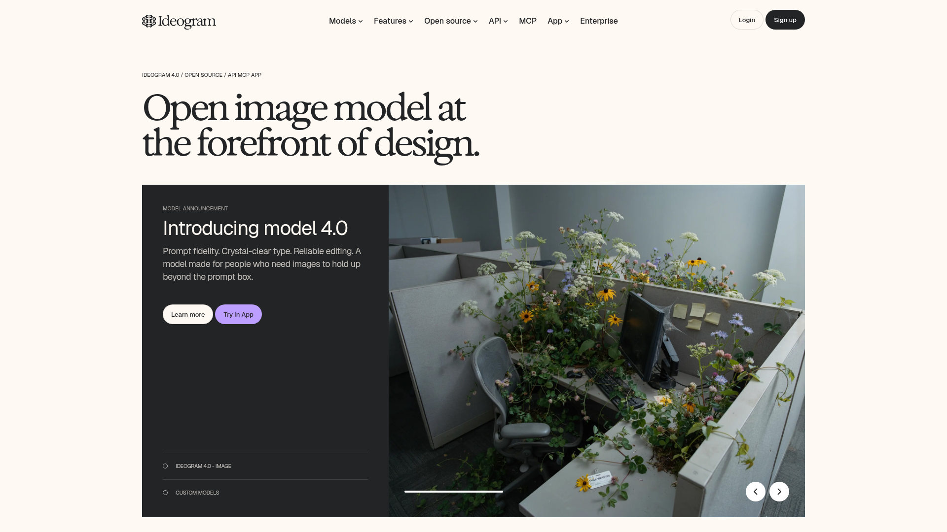 Ideogram homepage screenshot