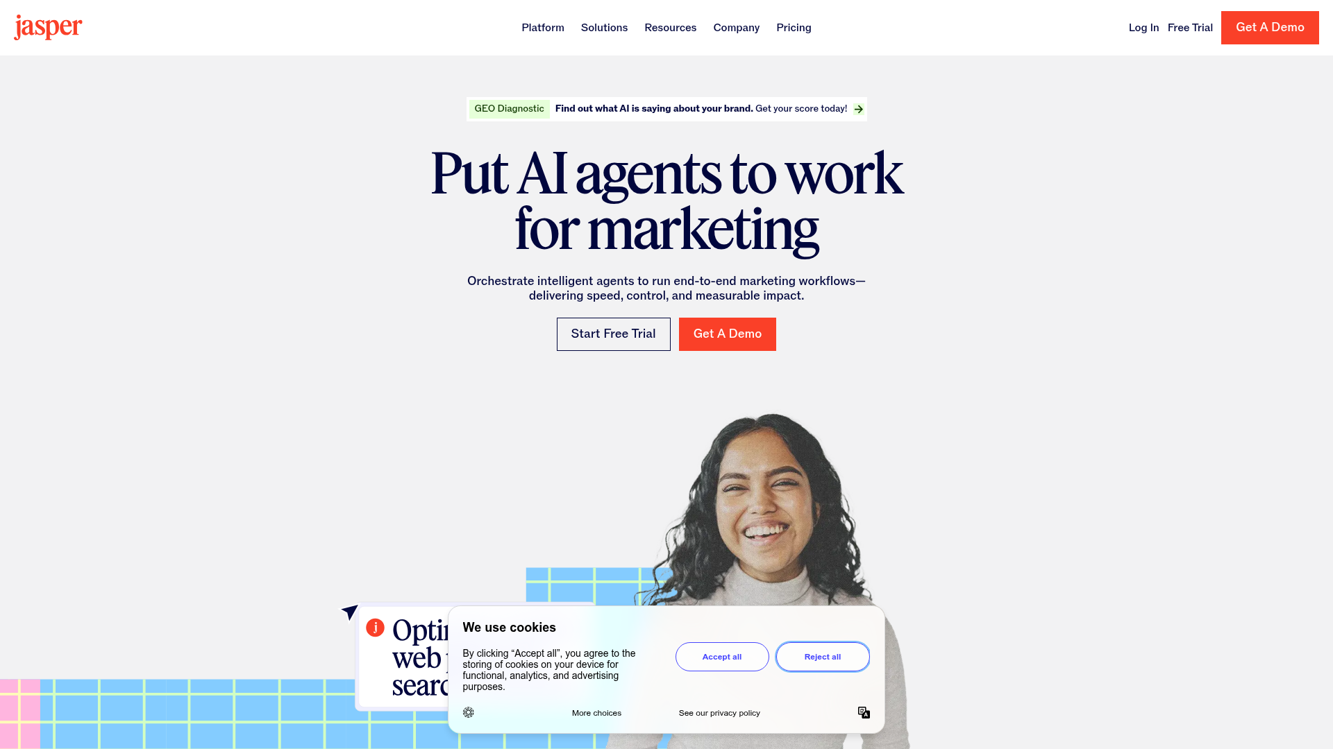 Jasper pricing page