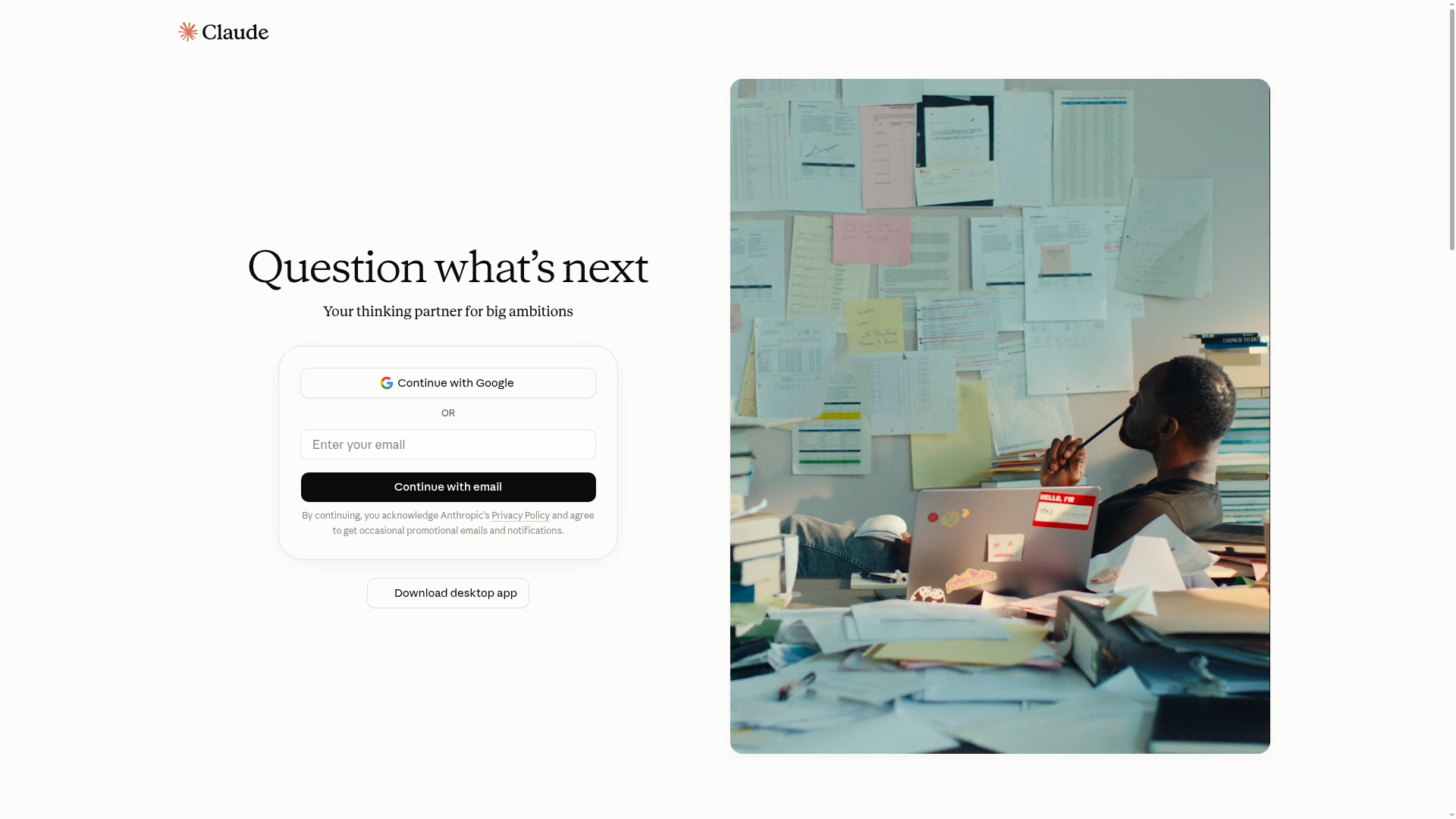 Claude AI product interface