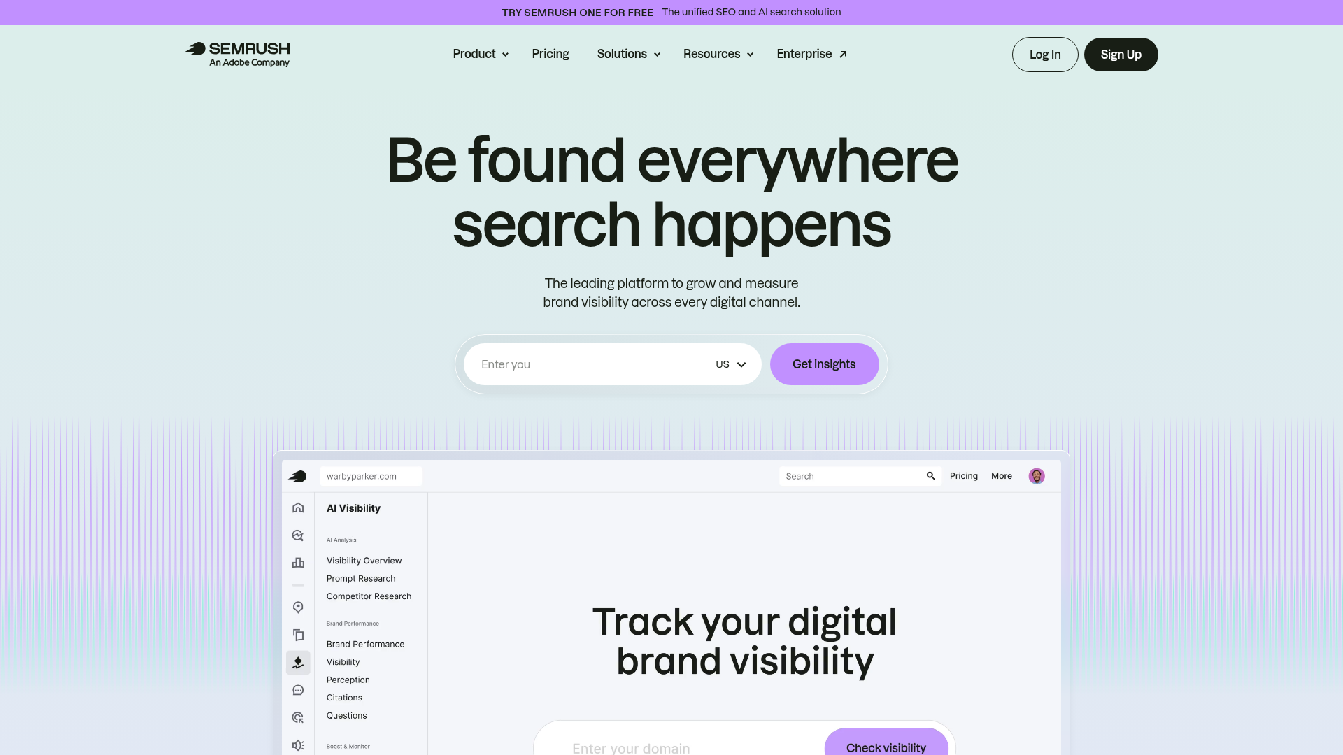 Semrush search marketing platform