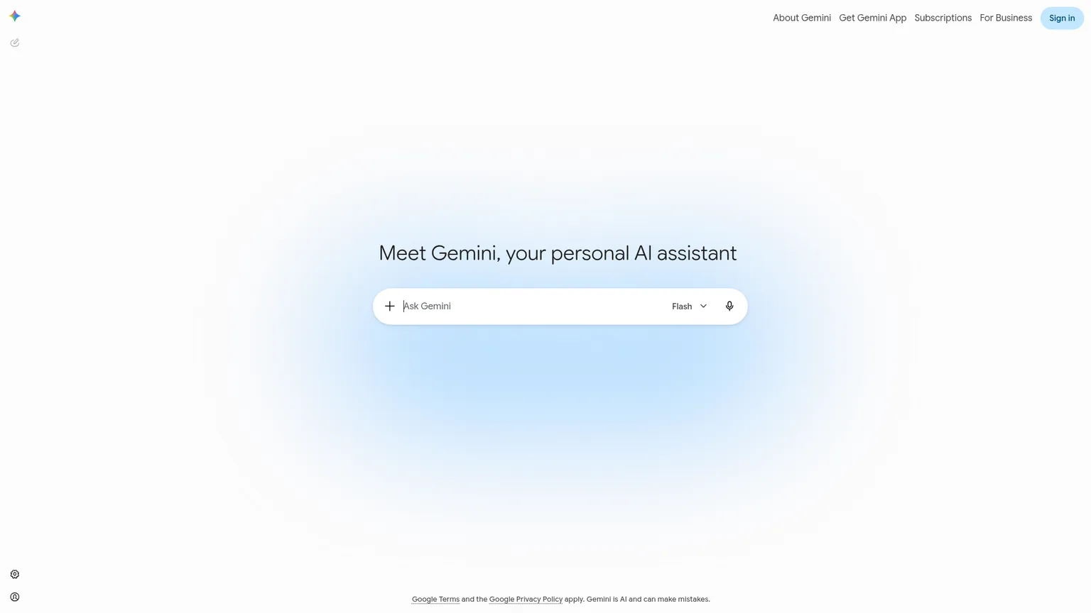 Google Geminiの画面