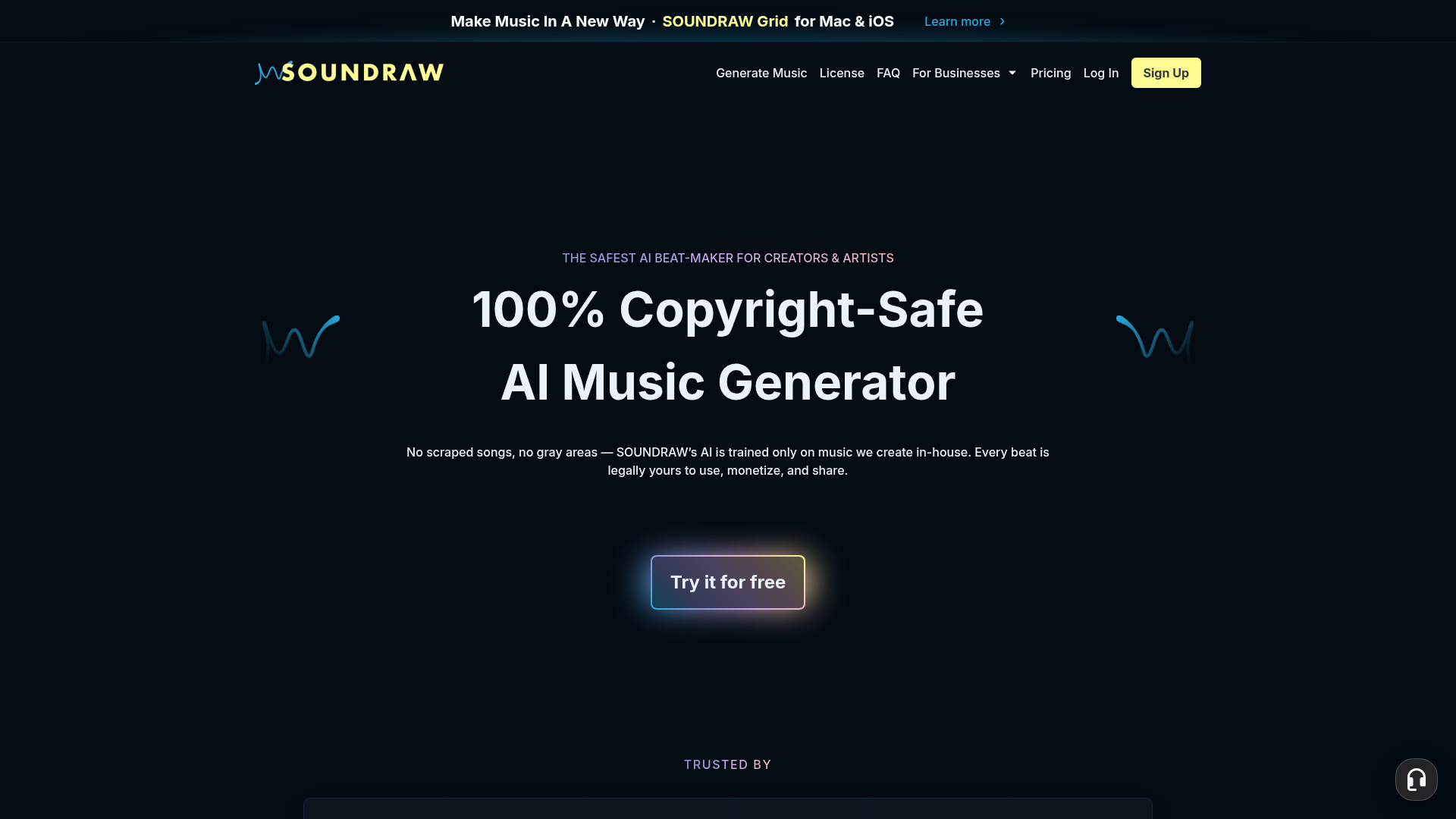 SOUNDRAW AI music generator for creating and editing background tracks and beats