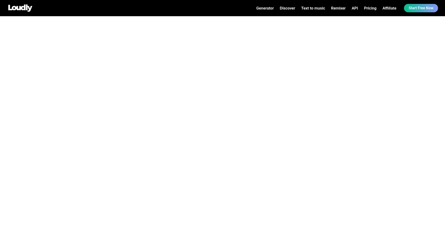 Loudly AI Music Generator con creazione musicale, remix, stem e distribuzione