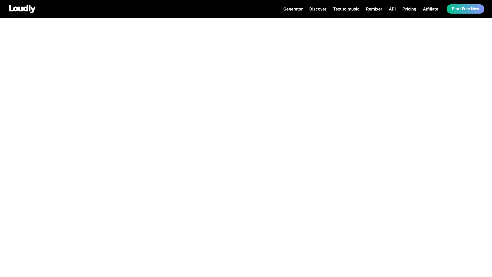 Loudly AI Music Generator with music creation, remixing, stems, and distribution features