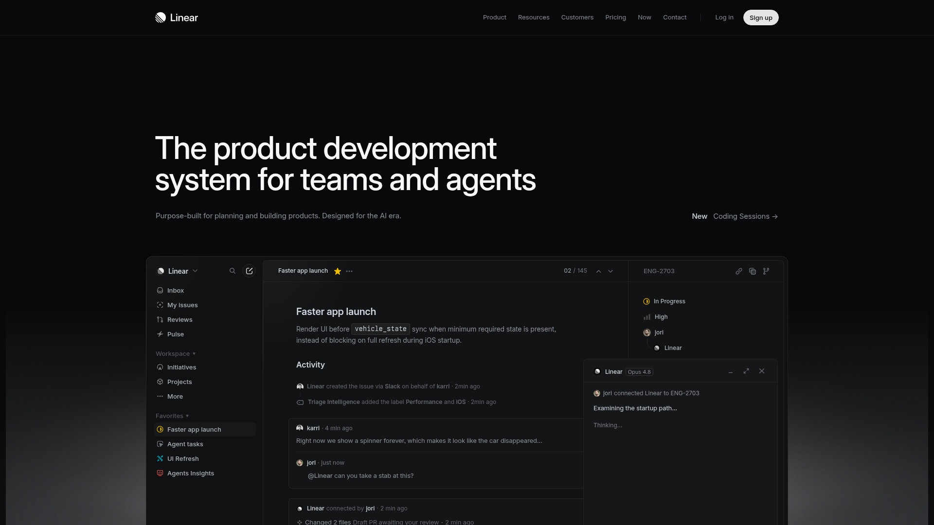 Linear screenshot