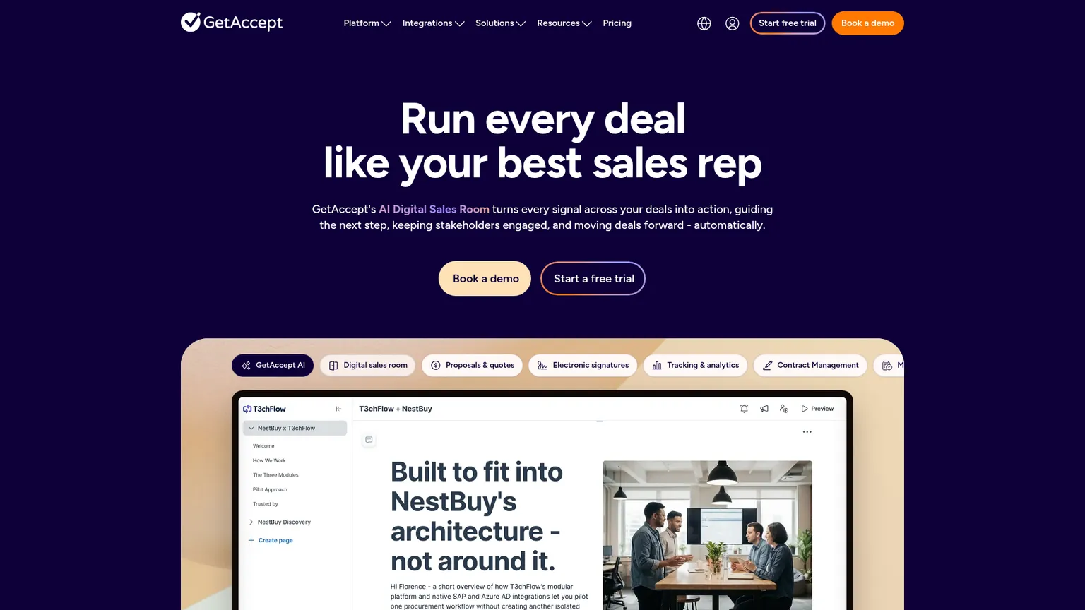 GetAccept homepage screenshot