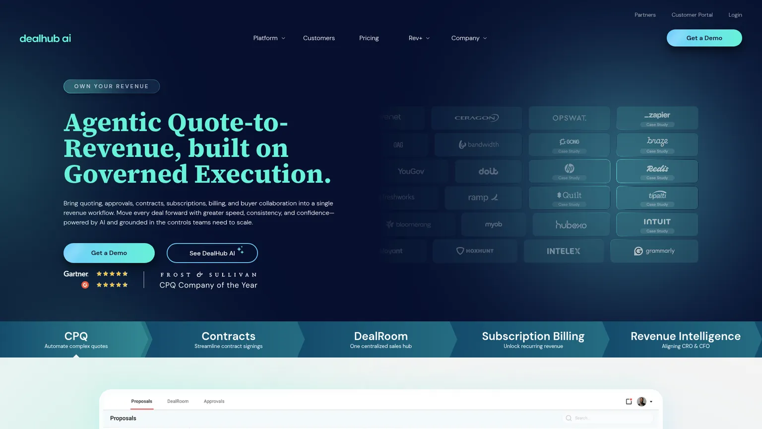 DealHub homepage screenshot