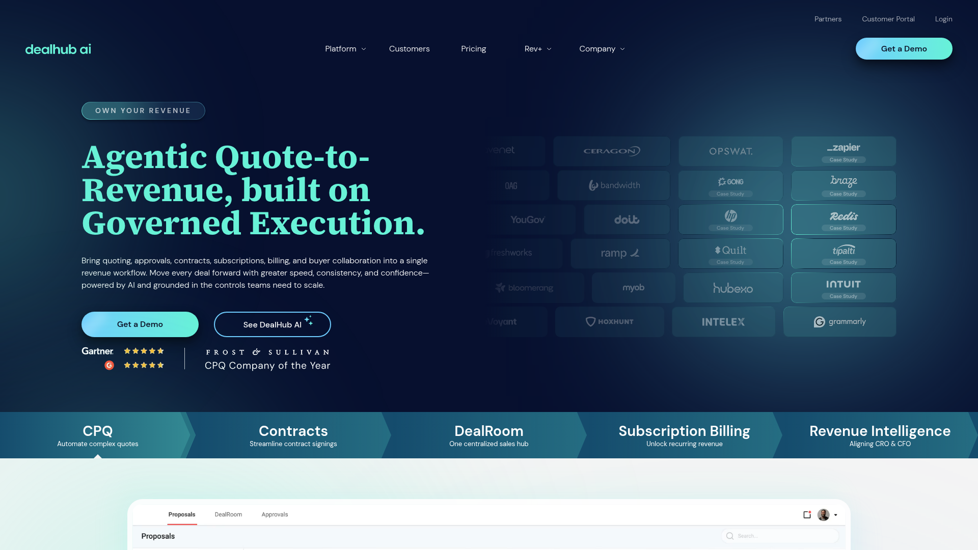 DealHub homepage screenshot