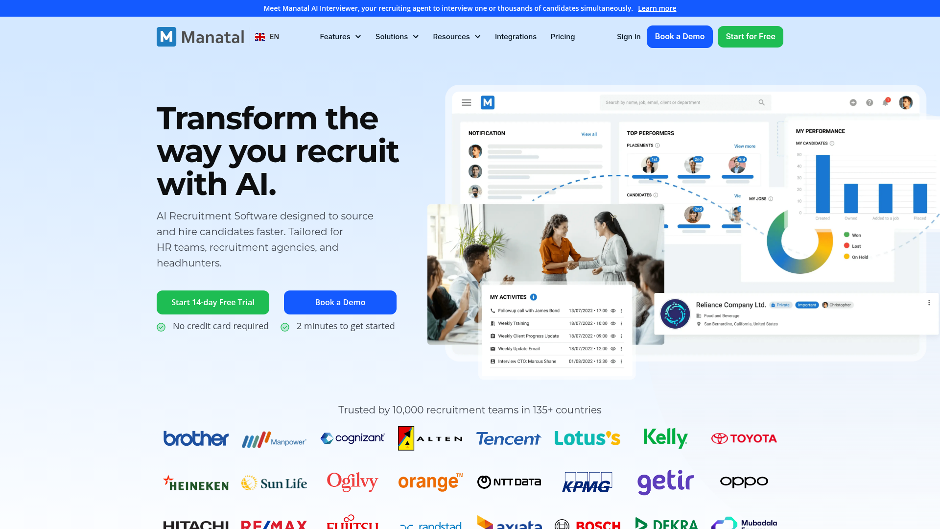 Manatal ATS screenshot
