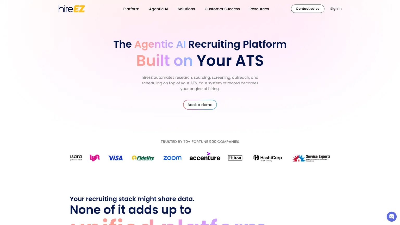 hireEZ sourcing platform screenshot