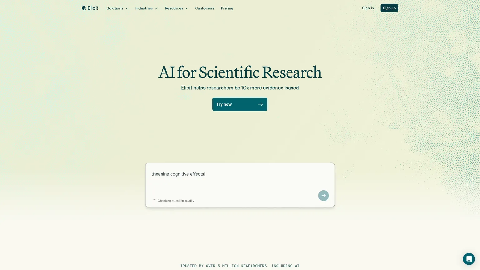 Elicit AI research workspace
