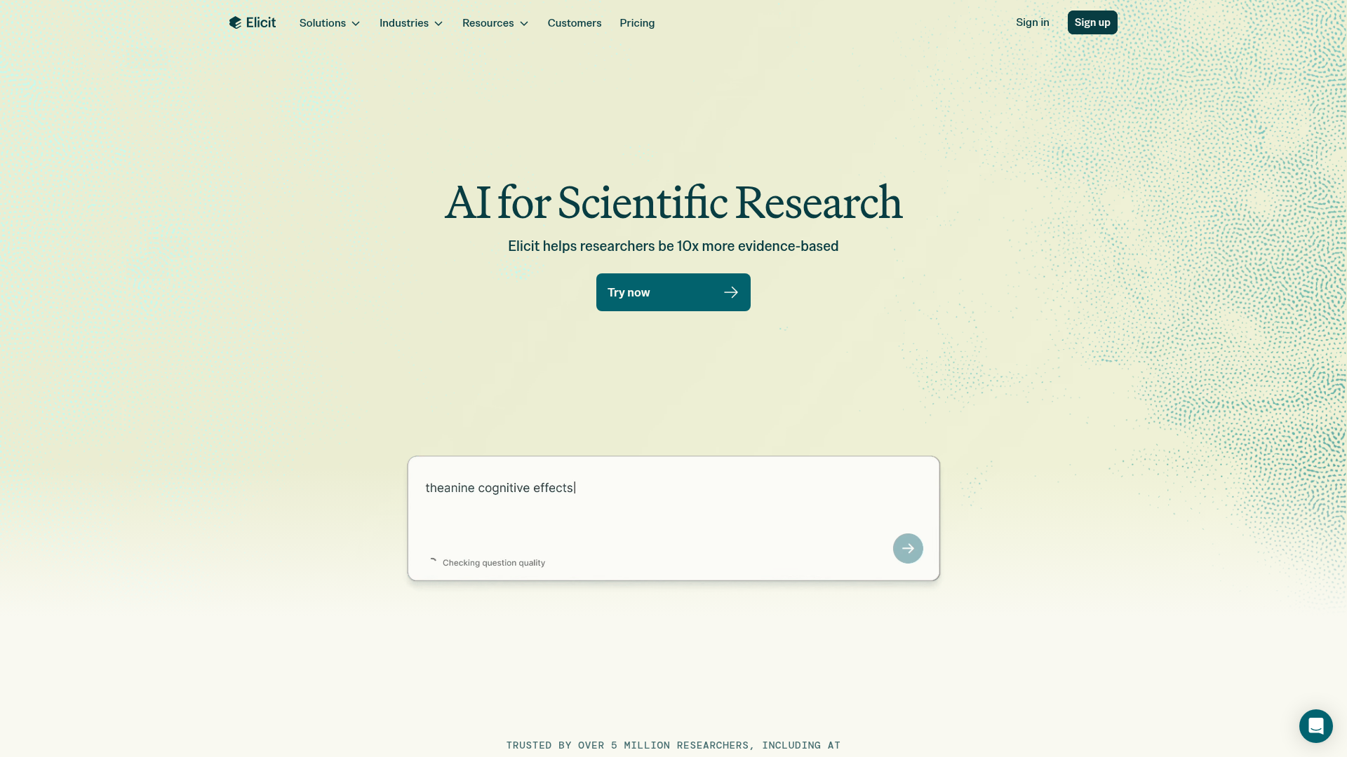 Elicit AI research workspace