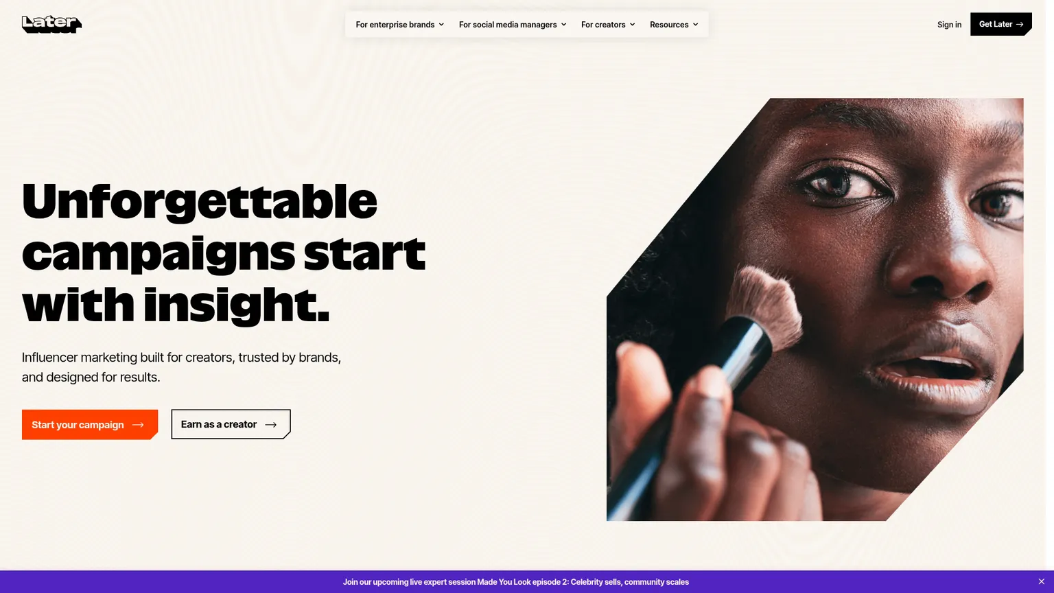 Later screenshot