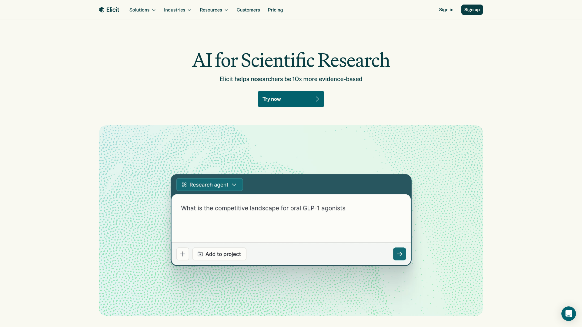 Elicit research interface for finding and comparing academic papers