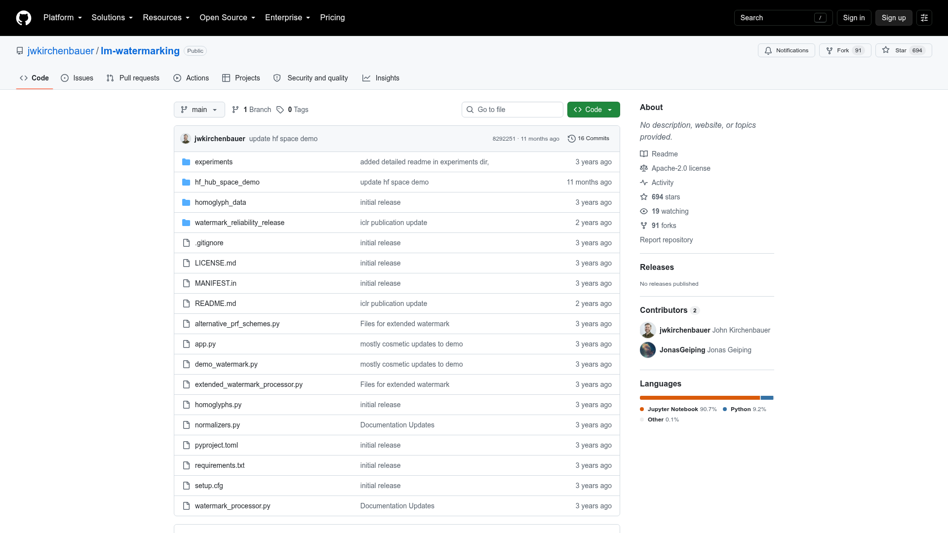 Official lm-watermarking repository for KGW generation and detection