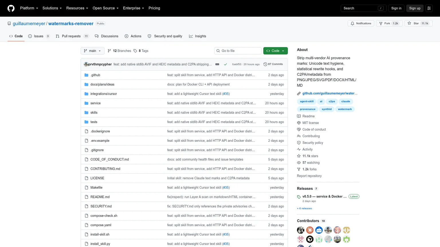 Repositório do watermarks-remover com recursos de inspeção e limpeza de texto