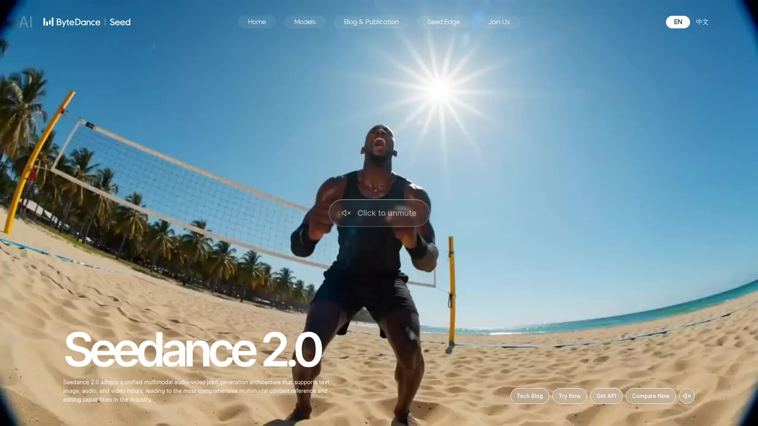 Pagina del modello ByteDance Seedance 2.0