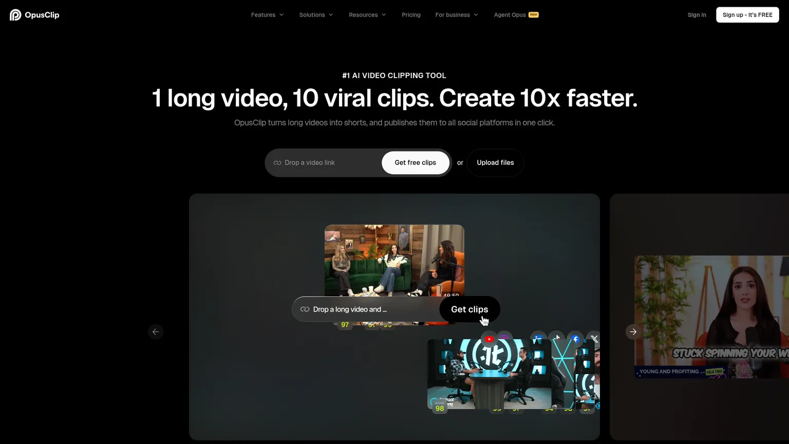 OpusClip screenshot