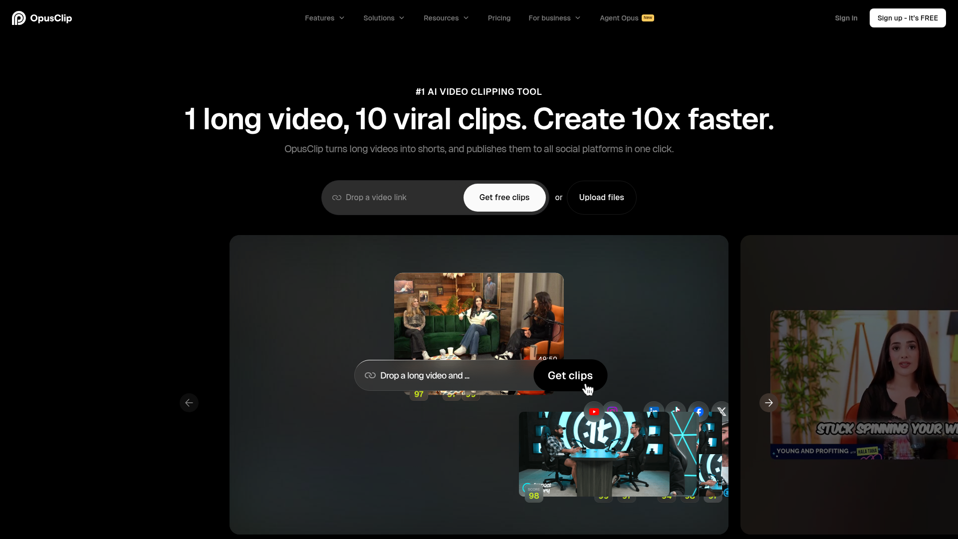 OpusClip screenshot