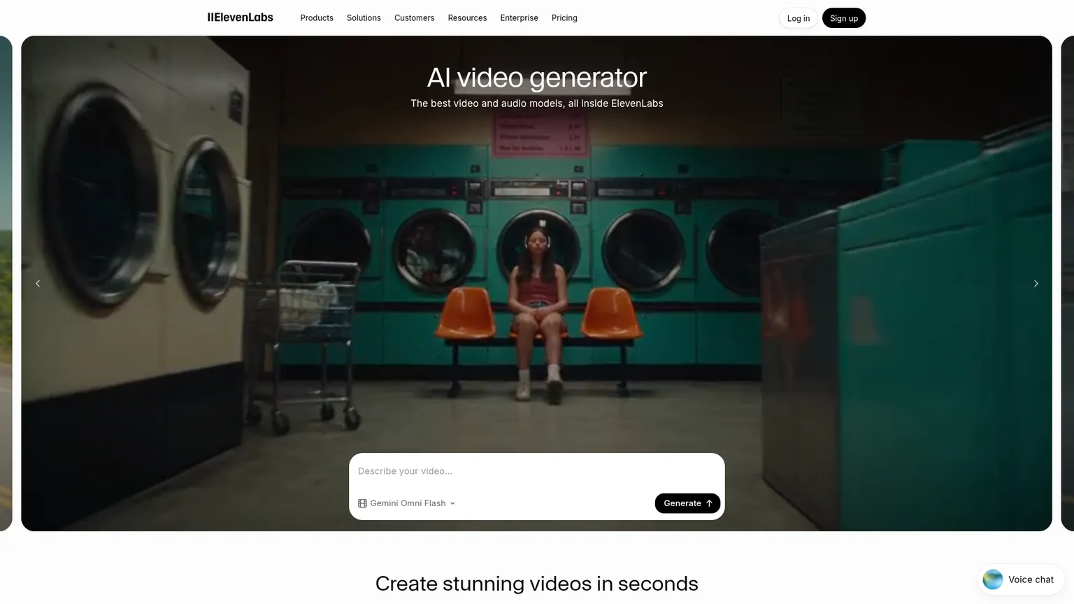 مساحة عمل Image & Video في ElevenLabs مع عدة نماذج للتوليد